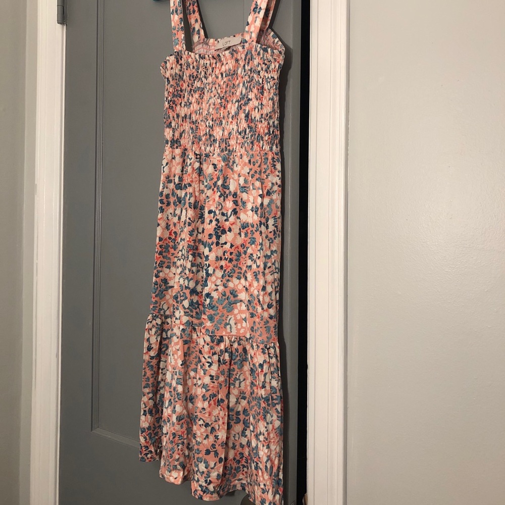 Loft smocked floral dress